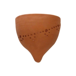 Φωτιστικό Τοίχου - Απλίκα TERRA-03ΑΡ CER 39-0012 Onion Brown Heronia Κεραμικό