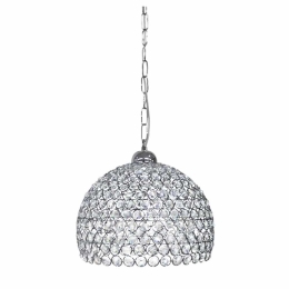 Φωτιστικό Οροφής Chris Chain 01-0289 1/Ε27 Φ30x95cm Nickel Heronia