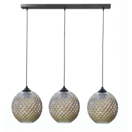 Φωτιστικό Οροφής - Ράγα GL-5010 02-0372 3/Ε27 Φ25x80x96cm Fume Heronia