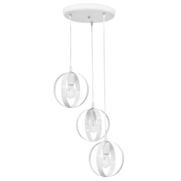 Φωτιστικό Οροφής Lama 34-0296 3/Ε27 Ανισόπεδο Φ35x80cm White Heronia