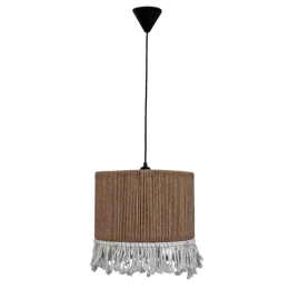 Φωτιστικό Οροφής Mackrame 31-1290 1/Ε27 Φ30x100cm Brown Heronia