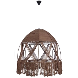 Φωτιστικό Οροφής Brazil-B 31-1302 1/Φ Φ80cm 160cm Mackrame Brown Heronia