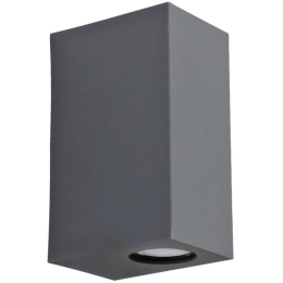 Φωτιστικό Οροφής - Σποτ C-042 15-0210 Square Up-Down 2xGU10 Led 10,2x7,5x16,5cm Grey Heronia