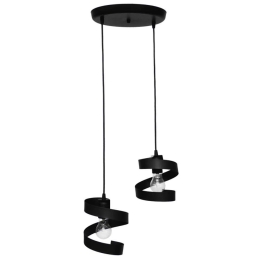 Φωτιστικό Οροφής Flexi-01 34-0320 Με Έλασμα 2/Ε27 Φ33x80cm Black Heronia