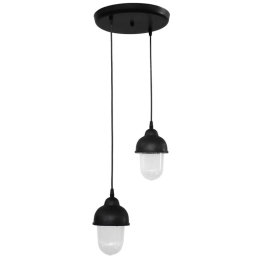 Φωτιστικό Οροφής 11-0301 SLP-950 2xE/27 Led Φ30x80cm Black Heronia