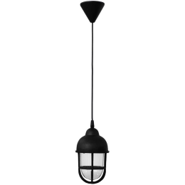 Φωτιστικό Οροφής 11-0303 SLP-900K E/27 Led Φ12x85cm Black Heronia