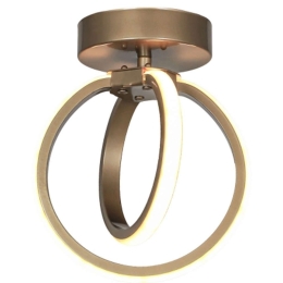 Φωτιστικό Οροφής - Πλαφονιέρα Venus 01-0354 Led 24W Φ19x24cm Gold Heronia Μέταλλο