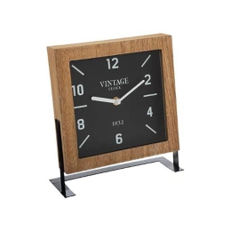 Ρολόι Επιτραπέζιο 07.166985 20Χ8Χ23,1cm Black-Brown Ξύλο