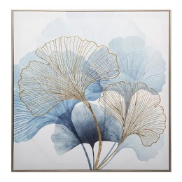 Κάδρο Blue Lotus 07.173916 58X58cm Blue Τετράγωνοι Καμβάς