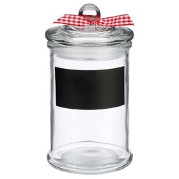 Βάζο Γυάλινο Με Μαυροπίνακα 07.125257 8Χ15cm 380ml Clear Γυαλί