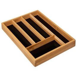 Κουταλοθήκη Συρταριού 07.167748 25Χ34Χ4,3cm Bamboo Natural-Black Bamboo