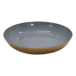 Πιατέλα Διακοσμητική Στρογγυλή 00.07.7329 Φ20x3cm Gold-Grey Μέταλλο