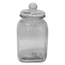 Βάζο Αποθήκευσης Με Καπάκι Ριγέ 00.03.3284 4600ml Clear Γυαλί