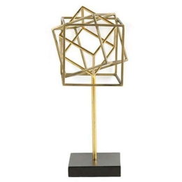 Διακοσμητικό Επιτραπέζιο Karim 013.767475 18x18x39cm Gold Μέταλλο