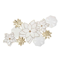 Διακοσμητικό Τοίχου Folk 07.179476 80x42cm White-Gold Μέταλλο