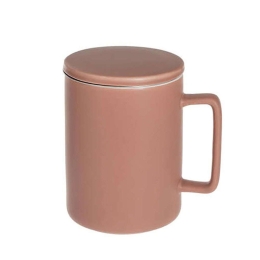 Κούπα Κεραμική Με Καπάκι Και Φίλτρο 07.154609B 400ml Terracotta Κεραμικό