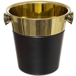 Σαμπανιέρα 07.176974 23,5x21cm Black-Gold Ανοξείδωτο Ατσάλι