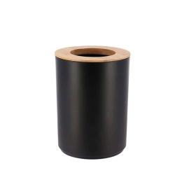 Κάδος Απορριμμάτων 06.6574N237 5lt Black-Natural Πλαστικό,Bamboo