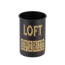 Ποτήρι Μπάνιου Loft 06.61109690 Black-Gold Μέταλλο