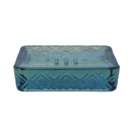 Σαπουνοθήκη Nihon 016.5956DB601 12,5x3cm Blue Γυαλί