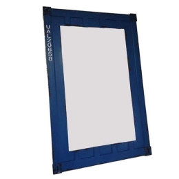 Καθρέπτης Τοίχου Container 00.00.0322 106x76cm Blue Ξύλο,Γυαλί