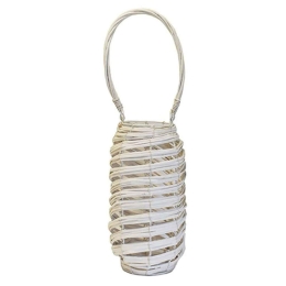 Φανάρι Ξύλινο 00.07.7814 Φ25x35cm White Ξύλο