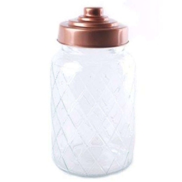 Βάζο Aποθήκευσης Vintage 014.KG0092 10x18cm Clear-Bronze Γυαλί