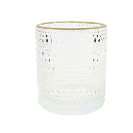 Κηροπήγιο Γυάλινο Rim 013.783458 8,5x10cm Clear-Gold Γυαλί