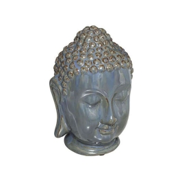 Διακοσμητικό Κεφάλι Βούδα 07.182324B 25cm Blue Κεραμικό