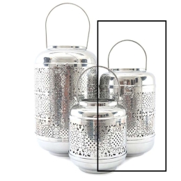 Φανάρι Μεταλλικό 014.LA0297B 20x26cm Silver Μέταλλο