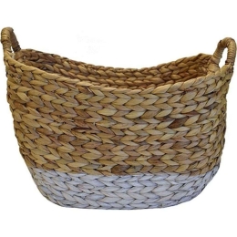 Καλάθι 00.06.66059 41x30x29cm Natural-White Υδροϋάκινθος