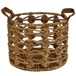 Καλάθι 00.06.66010 Φ36x25cm Brown Ψάθα