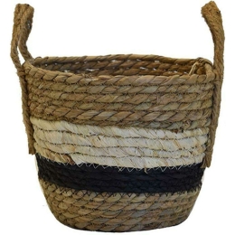 Καλάθι Rush Ριγέ 00.06.67303 23x18cm Multi Ψάθα