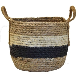 Καλάθι Rush Ριγέ 00.06.67305 30x23cm Multi Ψάθα