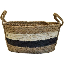 Καλάθι Rush Ριγέ 00.06.67310 35x24x16cm Multi Ψάθα