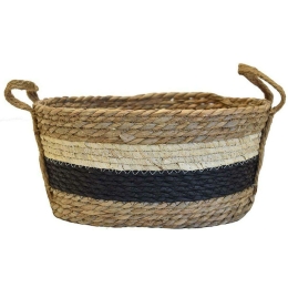 Καλάθι Rush Ριγέ 00.06.67311 40x28x18cm Multi Ψάθα