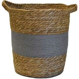 Καλάθι 00.06.67167 30x30cm Brown-Grey Ψάθα