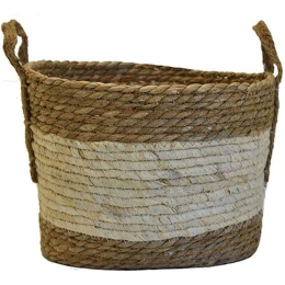 Καλάθι 00.06.67370 36x26x24cm Natural-Ecru Ψάθα