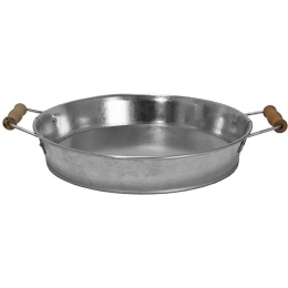 Δίσκος Σερβιρίσματος 00.05.5951 28x5cm Silver-Brown Μέταλλο