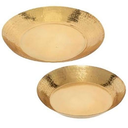 Διακοσμητικός Δίσκοι (Σετ 2Τμχ) 07.173401 29x4/36x3,5cm Gold Μέταλλο