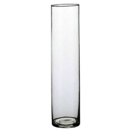 Βάζο Γυάλινο Carly 02.1041806 9x40cm Clear Γυαλί