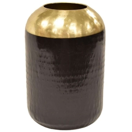 Βάζο Μεταλλικό 00.07.74020 15x24cm Black-Gold Μέταλλο