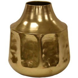 Βάζο Μεταλλικό 00.07.74029 19x19cm Gold Μέταλλο