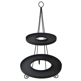Ορντεβιέρα Διώροφη 03.78439 Φ36x58cm Black Μέταλλο