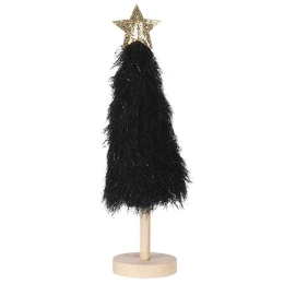 Δεντράκι Με Γούνα Led 02.1122780 40cm Black