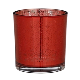 Κηροπήγιο Γυάλινο Diori 02.1121500 7x8cm Red