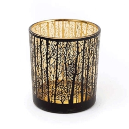 Κηροπήγιο 014.CH6171 8x7cm Black-Gold