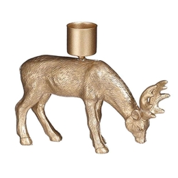 Κηροπήγιο Ελάφι 02.1122223 12x3x10,5cm Gold