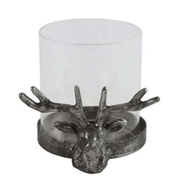 Κηροπήγιο Τάρανδος 013.792656 11,5x11cm Silver