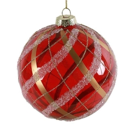 Χριστουγεννιάτικη Μπάλα 013.789094 Φ12cm Red-Gold